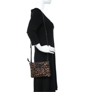 NWT jimmy choo leopard nylon Candice crossbody